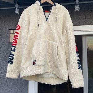 Superdry mens fleece 1/4 zip up hoody